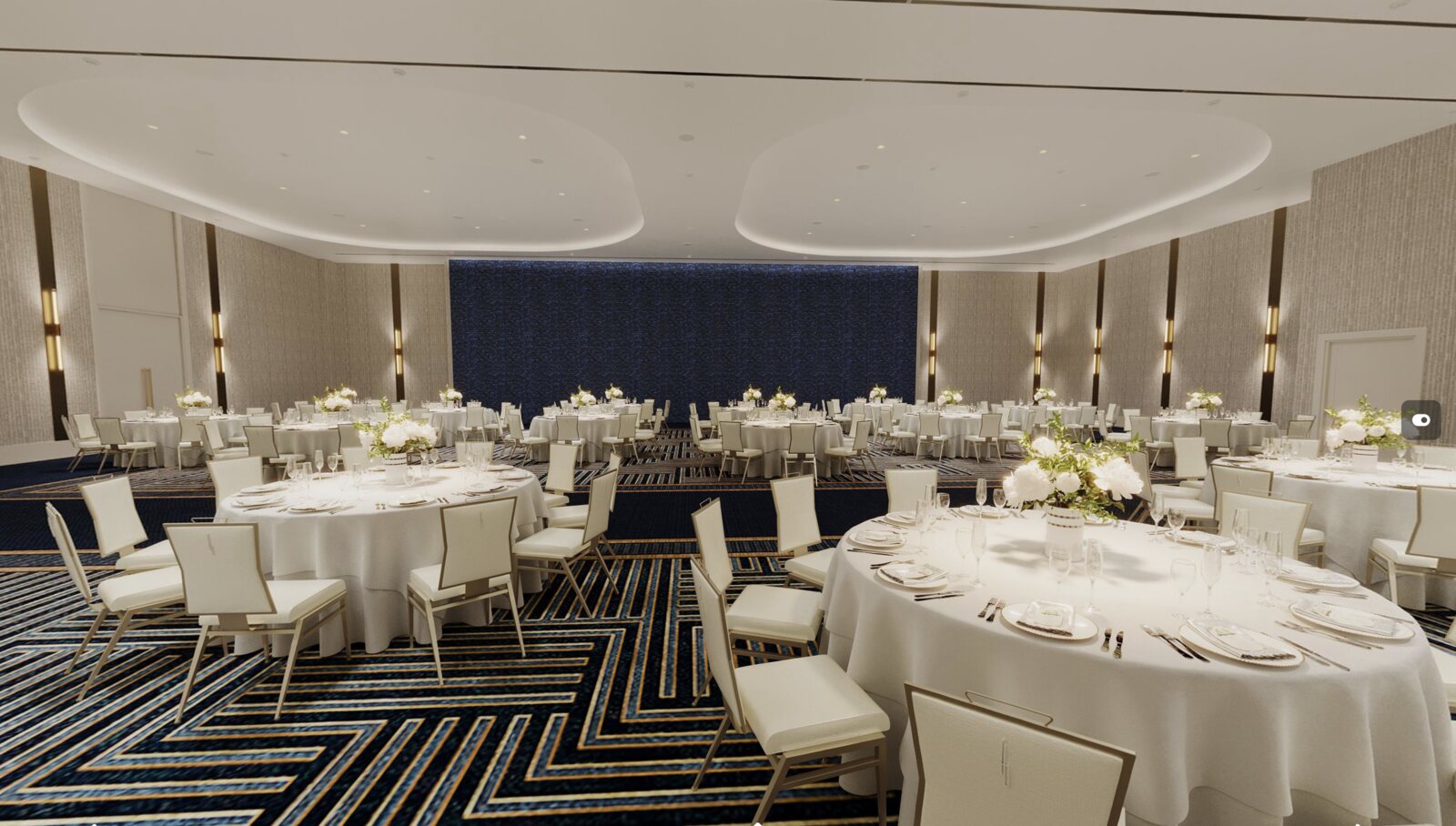 Coral Ballroom banquet seating, alternate angle