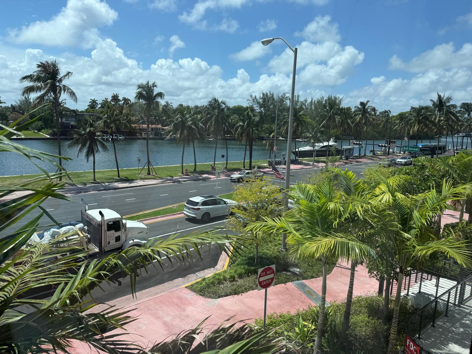 Waterfront view from the room across Indian Creek